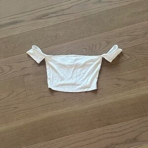 White Bershka crop top